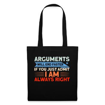 Ironie Sarcasme Sarcastique cadeau - Sac en tissu - noir - Devant