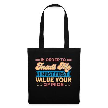 Sarcasm Irony Sarcastic Gift - Tote Bag - black - Front