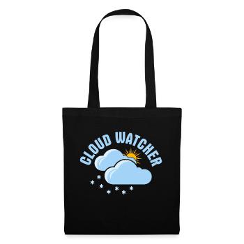 Cloud Watcher Météorologie Météo - Sac en tissu - noir - Devant