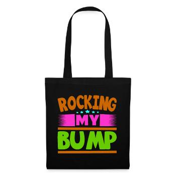 Mère Enceinte Bébé Nourrisson T-shirt Maman - Sac en tissu - noir - Devant