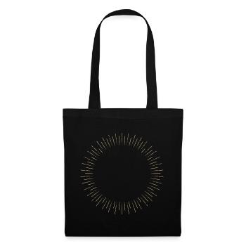Cadre à rayons de l’anneau solaire doré - Sac en tissu - noir - Devant