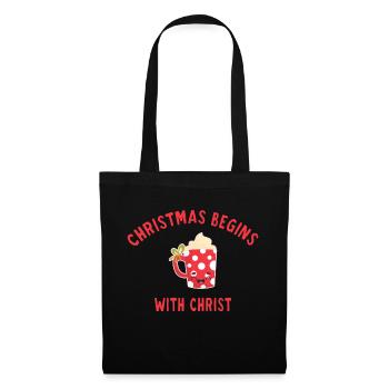 Christmas Begins With Christ le goûter de noël - Sac en tissu - noir - Devant
