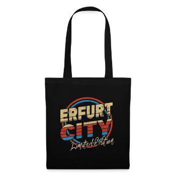 Erfurt Germany City Font 80s Style - Tote Bag - black - Front
