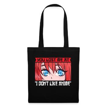 Anime Merch Otaku Geschenk - Stoffbeutel - Schwarz - Vorne