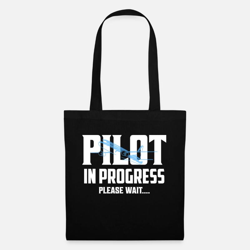 Pilot In Progress Please Wait.... Aviation Airline - Stoffbeutel - Schwarz