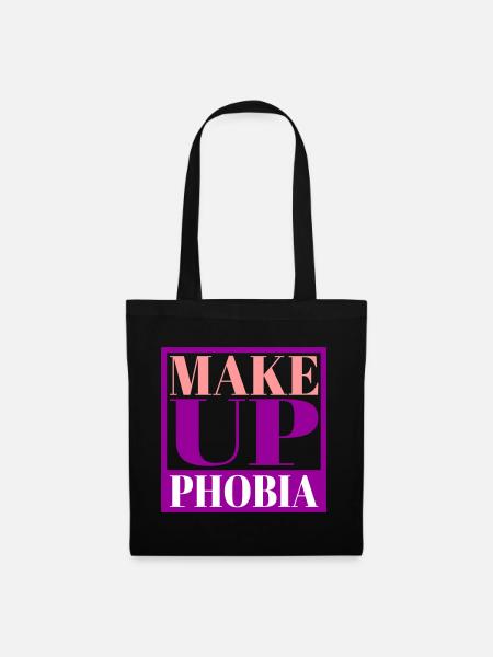 Make Up Phobia | Farben änderbar - Stoffbeutel - Schwarz