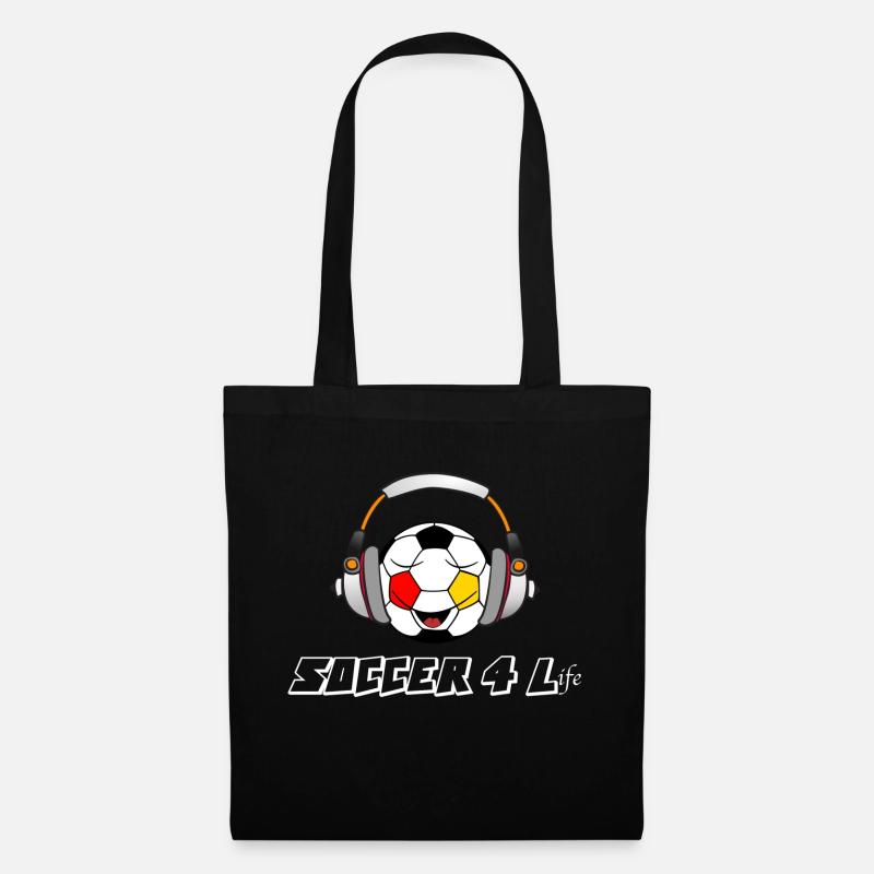 Soccer 4 life - Stoffbeutel - Schwarz