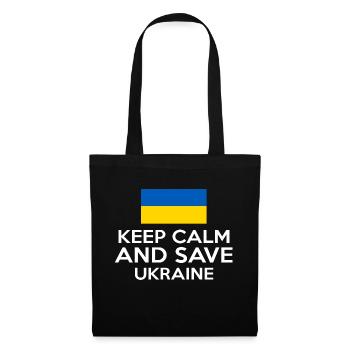 KEEP CALM AND SAVE UKRAINE - Tote Bag - black - Front