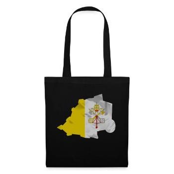 Vatican City flag in the shape of the country - Tote Bag - black - Front