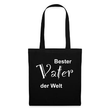 Bester Vater der Welt Design - Stoffbeutel - Schwarz - Vorne
