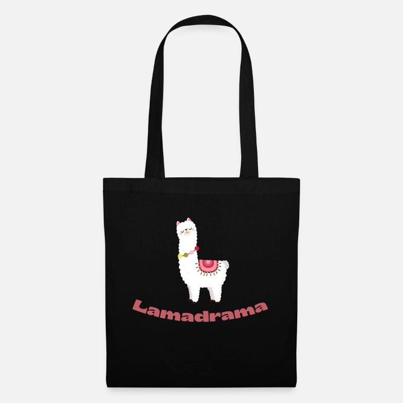 Lamadrama - Stoffbeutel - Schwarz