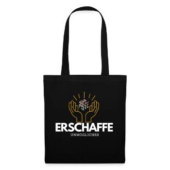 Erschaffe unmögliches - Stoffbeutel - Schwarz - Vorne