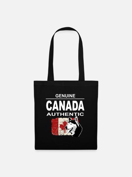Maple Leaf - Huskys - Canada - Stoffbeutel - Schwarz