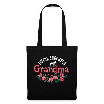 Dutch Shepherd Dog Gifts For Grandma Christmas - Stoffbeutel - Schwarz - Vorne