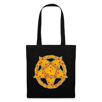 Pentagram pizza drôle - Sac en tissu - noir - Devant