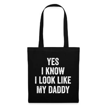 Oui, je sais que je ressemble à mon papa - Sac en tissu - noir - Devant