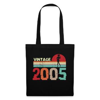 Vintage 2005 Anniversaire rétro sunset design - Sac en tissu - noir - Devant