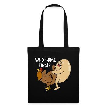 Who came first - Stoffbeutel - Schwarz - Vorne