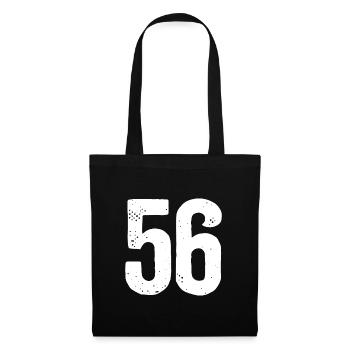 56 Numéros Blanc - Sac en tissu - noir - Devant