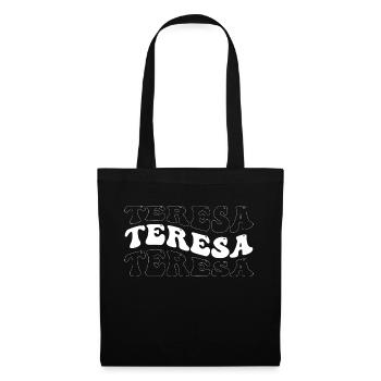 Lustige Teresa Groovy 4 Männer Frauen Coole Teresa Krawatte - Stoffbeutel - Schwarz - Vorne