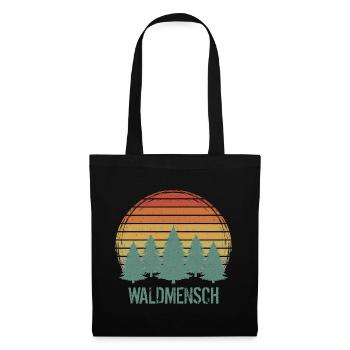 Waldmensch Wald Mensch - Stoffbeutel - Schwarz - Vorne
