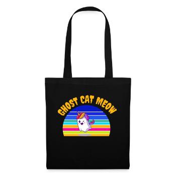 ghost cat meow - Tote Bag - black - Front