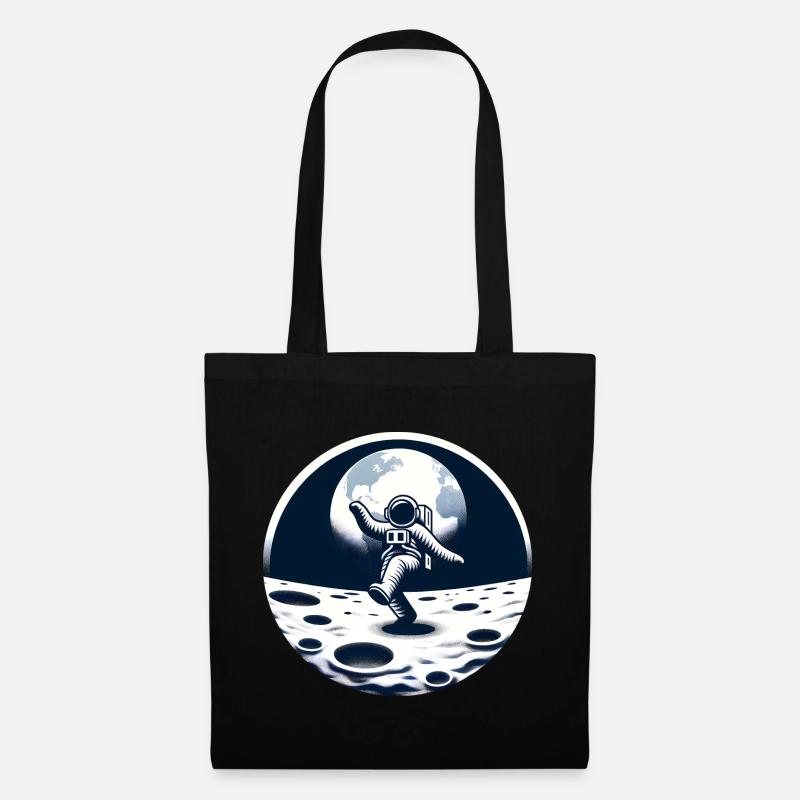 Dancing astronaut on the moon - Tote Bag - black