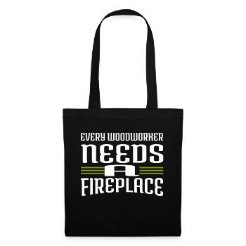 génial drôle de travail de la forêt cutter - Sac en tissu - noir - Devant