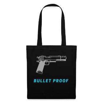 Bullet Proof Gun Design - Tote Bag - black - Front