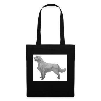 Golden Retriever sticker - Tote Bag - black - Front