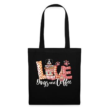 Bernese Dog Coffee Lover Valentines Day - Tote Bag - black - Front