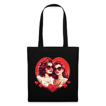 Valentine's Day outfit for her and you in love - Tote Bag - black - Front