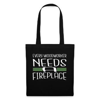 bday cool logging lumberjackwoodworking mason - Tote Bag - black - Front