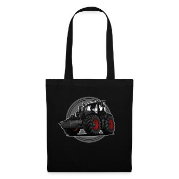 Tracteur // Illustration - Sac en tissu - noir - Devant