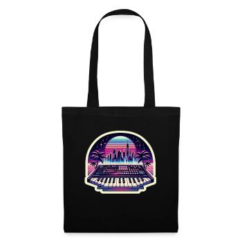 Synthesizer City Sticker - Tote Bag - black - Front
