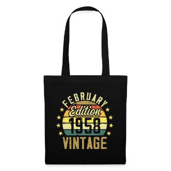 66th Birthday - February 1958 - 66th Birthday Gift - Tote Bag - black - Front
