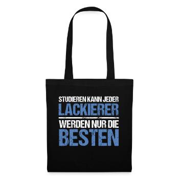 Tout le monde peut étudier - Lackierer Edition - Sac en tissu - noir - Devant