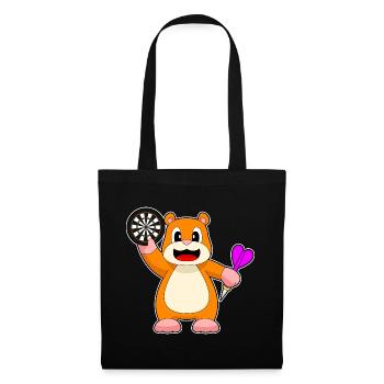 Cible de fléchettes de hamster - Sac en tissu - noir - Devant