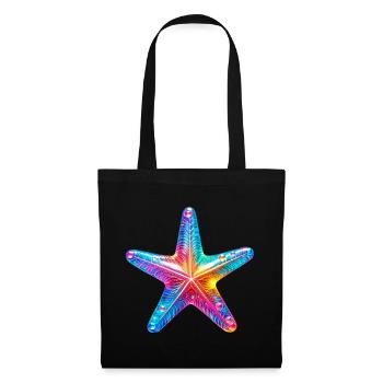 Étoile de mer - Sac en tissu - noir - Devant
