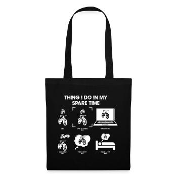 Penser à vélo pendant le temps libre - Sac en tissu - noir - Devant