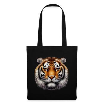Tigre - Sac en tissu - noir - Devant