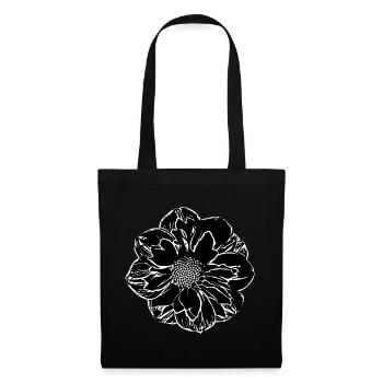 Flower, Black, Flowers, Black, Blossom - Tote Bag - black - Front