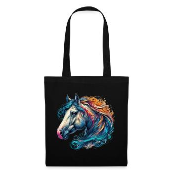 Cheval - Sac en tissu - noir - Devant