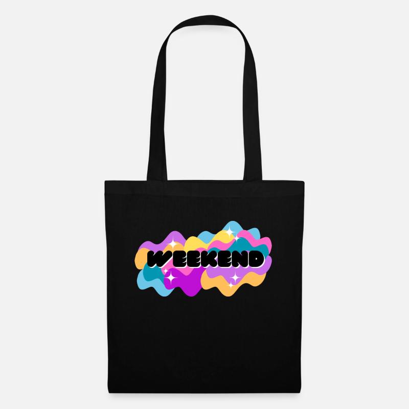 Weekend Vibes Shirt - Tote Bag - black