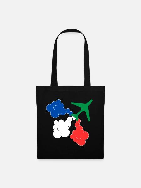 Avion militaire Patrouille de France - Sac en tissu - noir
