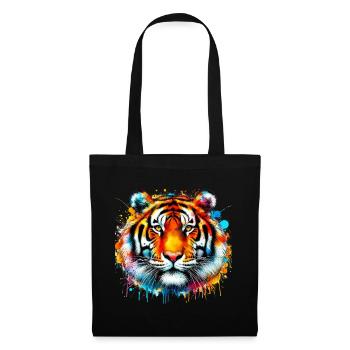 Tigre - Sac en tissu - noir - Devant