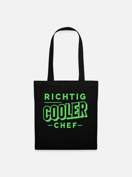 Richtig cooler Chef - Stoffbeutel - Schwarz