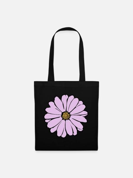 Blume pastell Blume Blumen pastell Blumen flieder - Stoffbeutel - Schwarz