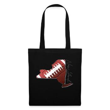 New York (USA) | echter Football | Landkarte Scpt - Stoffbeutel - Schwarz - Vorne