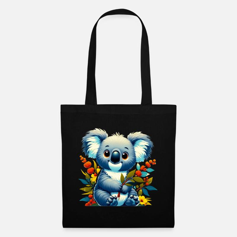 Koala - Stoffbeutel - Schwarz